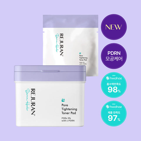 Rejuran Derma Healer Pore Tightening Toner Pad 60P + Refill Set
