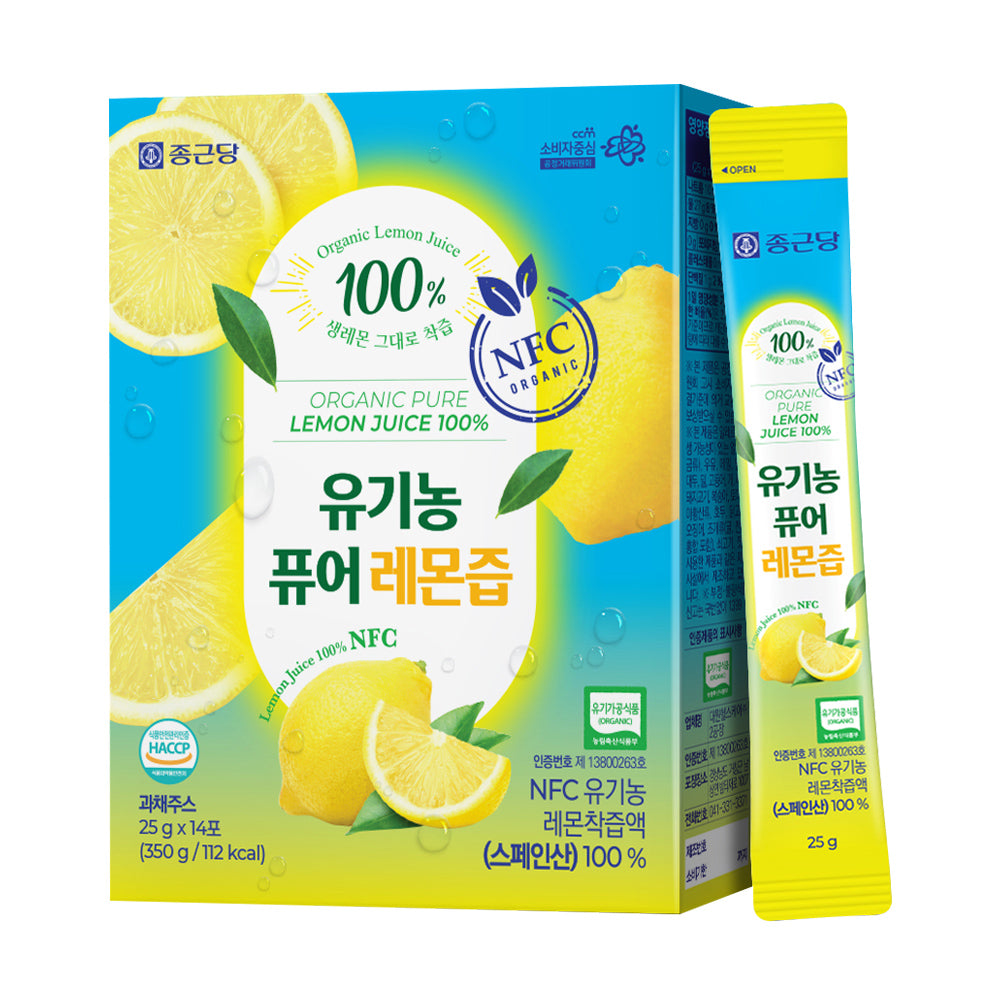 Chongkundang Organic Pure Lemon Juice 25g x 14 (1 Pack)