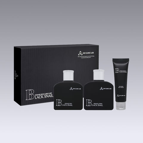 3W Clinic Lab Black Snail Homme 3-Piece Set