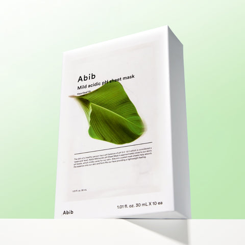 Abib Slightly Acidic pH Sheet Mask - Houttuynia Fit (10 sheets)