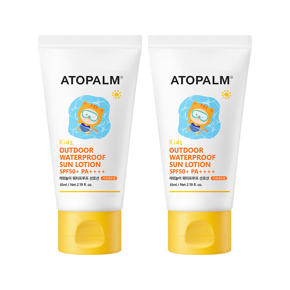 Atopalm Kids Outdoor Waterproof Sun Lotion 65ml (2 Pack)