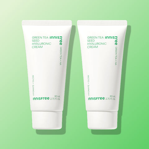 Innisfree Green Tea Seed Hyaluronic Acid Cream 80ml (2 Pack)
