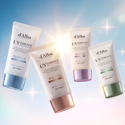 d'Alba Vegan Waterful Tone-Up Sun Cream 50ml + No-Sebum Blue Sun Powder 5.5g (Set)