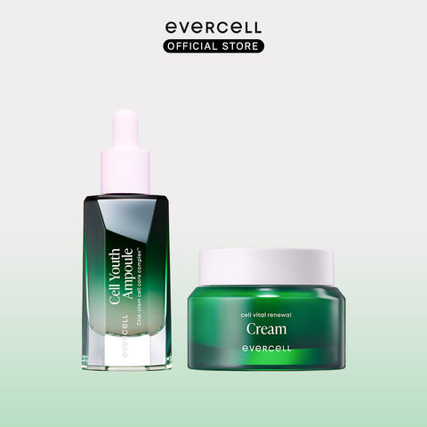 Evercell Cell Youth Ampoule 30ml + Renewal Cream 60g (2-piece Set)