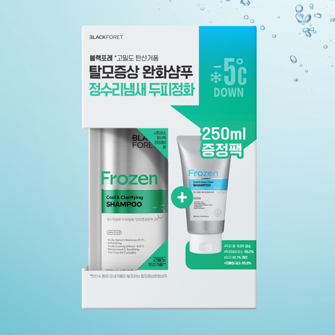 Black Foret Anti-Hair Loss Scalp Shampoo - Cool & Deep Clean (500ml + 250ml Set)