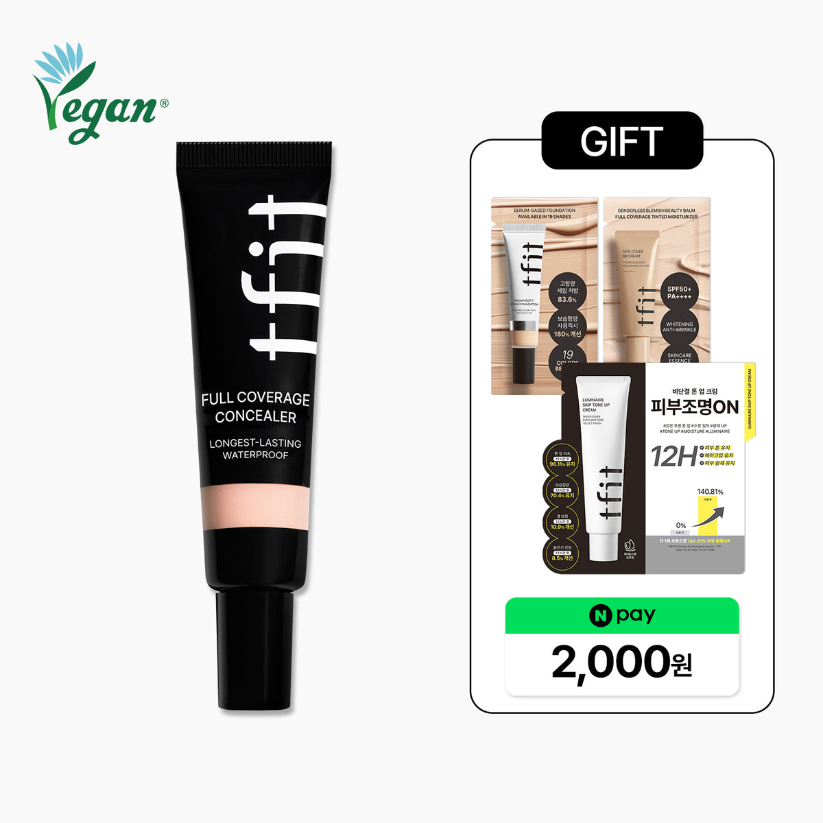 TFIT Full Coverage Concealer Black Cover 15g