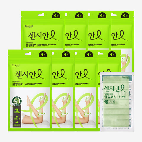 DongKook Censian Healing Therapy Cooling Patch 4 sheets x 8 packs (Total 32 sheets) Leg and Calf Ice Cooling Patch