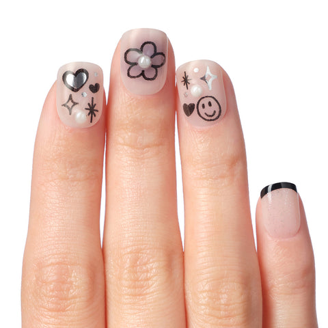 Dashing Diva Magic Press Mini Tattoo (Short Square) Nail Tips