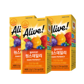 Alive Natural Life Alive One Daily Multi 30 Tablets (3 Pack)