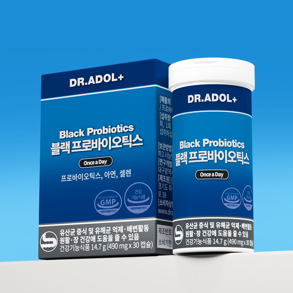 Dr. Adol Black Probiotics IFF Zinc Probiotic Capsules