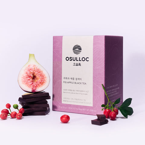 OSULLOC Fig & Apple Black Tea 10 Pyramid Tea Bags 18g
