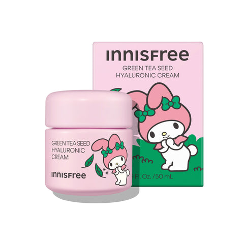 Innisfree X My Melody Green Tea Seed Hyaluronic Moisturizing Cream 50ml (2 pack) (Jar)