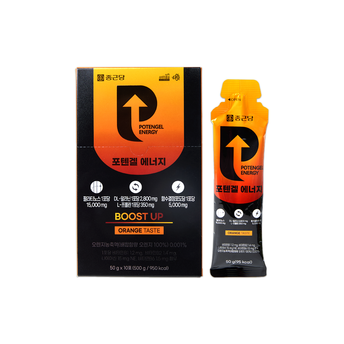 Chongkundang PotenGel Energy 50 g x 10 Sachets (1 Pack)