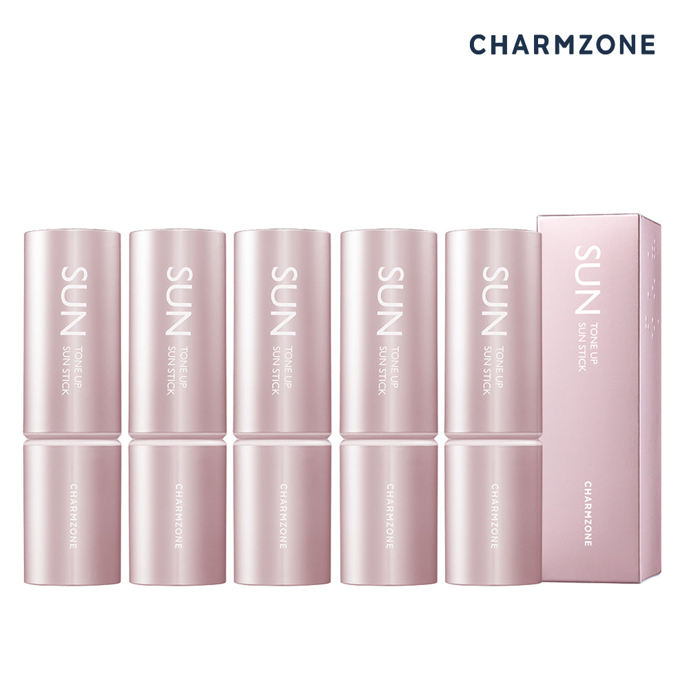 Charmzone Tone-Up Sun Stick SPF50+ Non-Sticky Stick Sunscreen 12g (5 Pack)