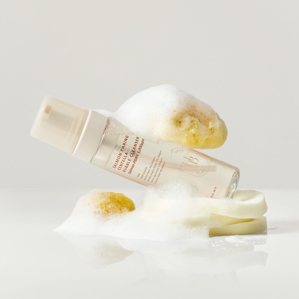 Heveblue Salmon Caring Centella Bubble Cleanser