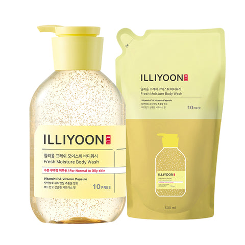 ILLIYOON Fresh Moisture Body Wash 500ml + 500ml Refill