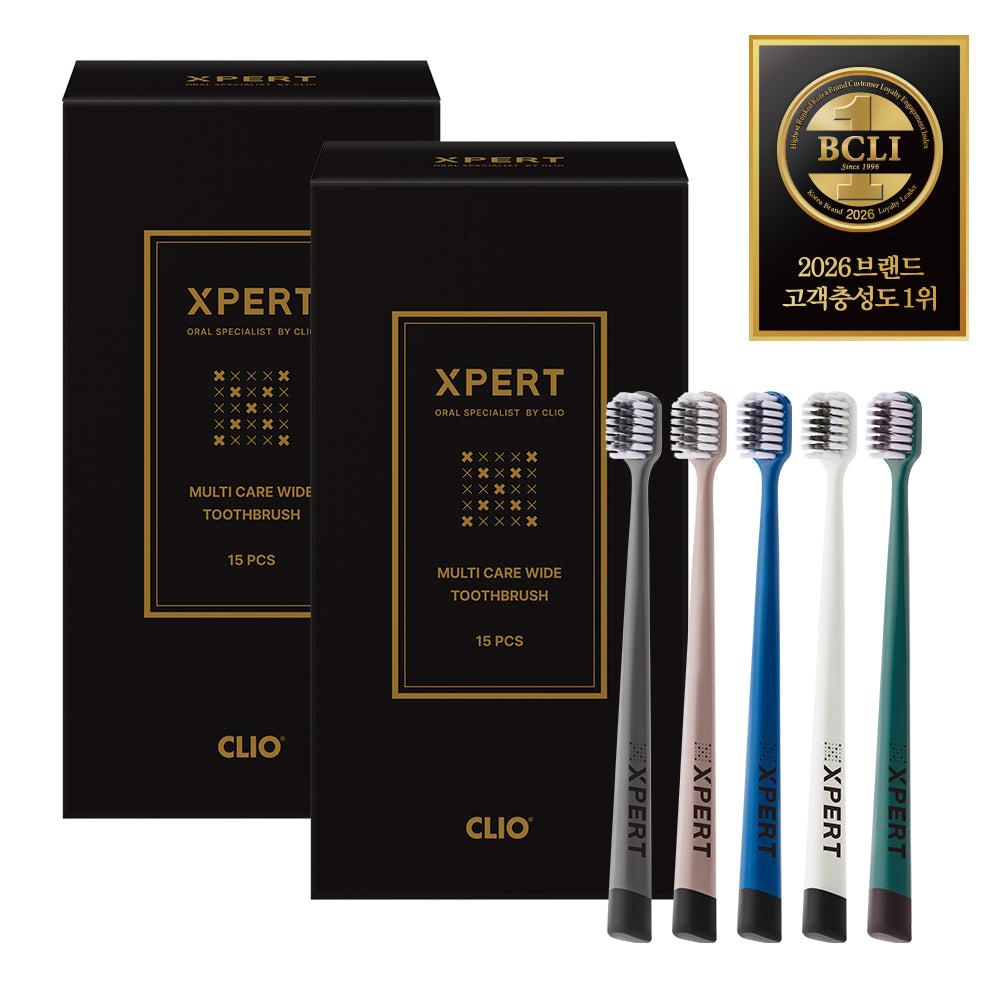 Clio Expert Multi-Care Wide Ultra-Fine All-in-One Toothbrush 15pcs x 2 Set
