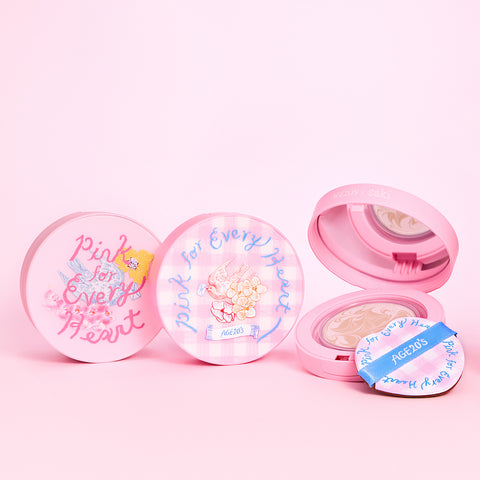 AGE20'S Pink For Every Heart Edition D'Origin Essence Pact Pink Latte 12.5g (Main + Refill + 2 Puffs)