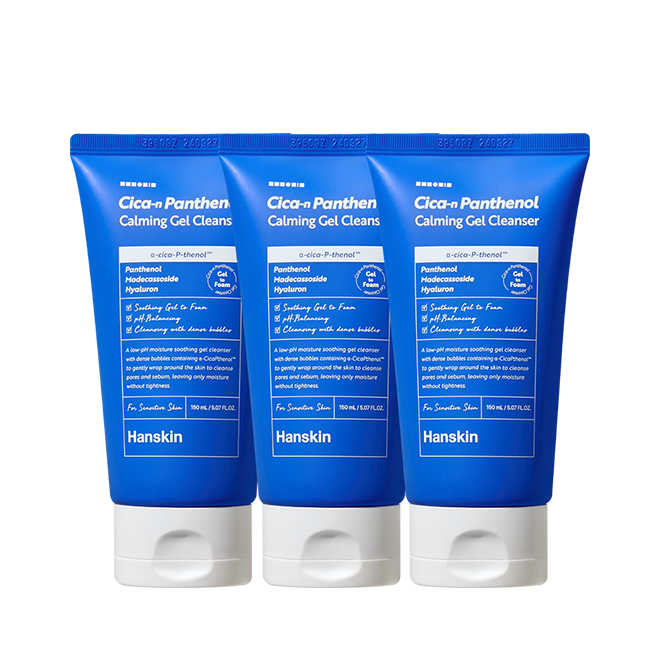 Hanskin Cica Panthenol Gel Cleanser 150ml (3 pack)