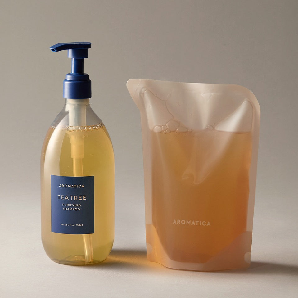 Aromatica Tea Tree Purifying Shampoo 750ml + Refill 500ml