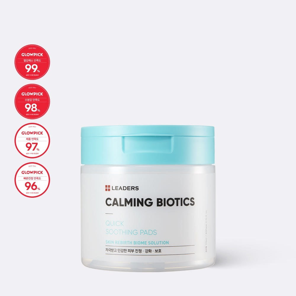 Leaders Calming Biotics Quick Soothing Toner Pads 80pads
