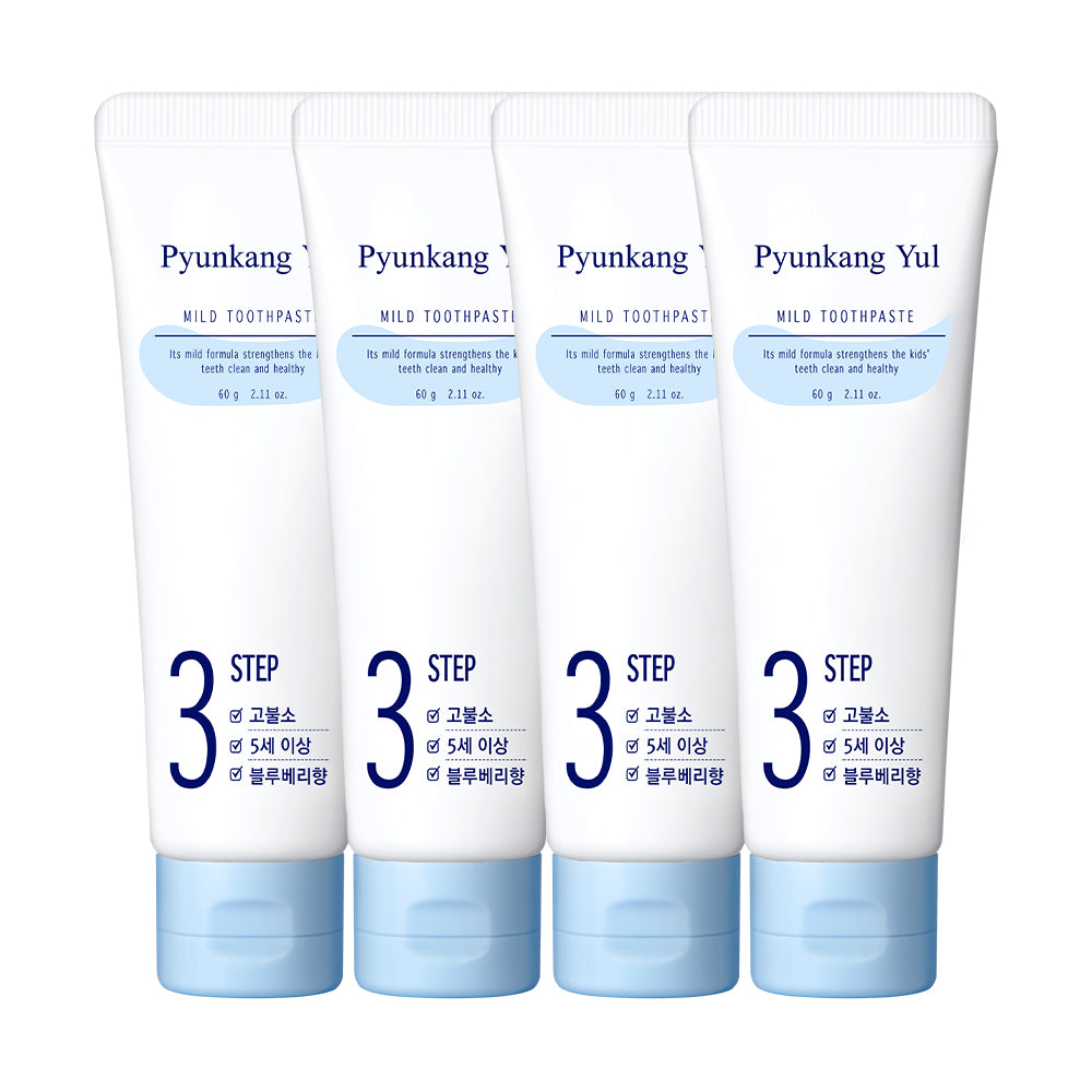 Pyunkang Yul Kids High-Fluoride Children's Toothpaste Blueberry 60g (4 Pack)