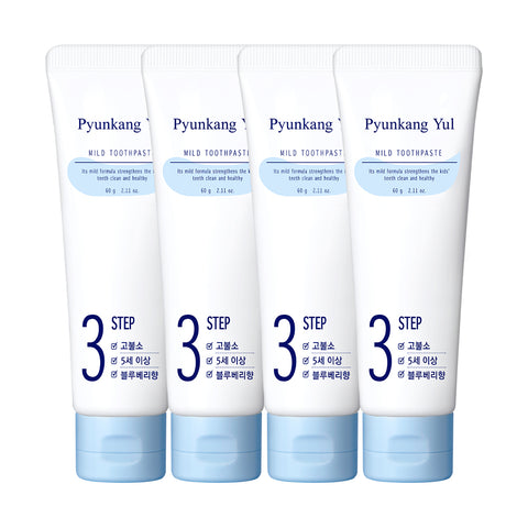 Pyunkang Yul Kids High-Fluoride Children's Toothpaste Blueberry 60g (4 Pack)