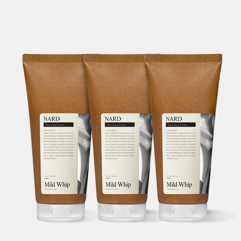Nard Mild Whip Pore Foam Cleanser 180ml (3 Pack)