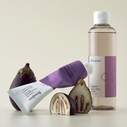 Bonajour Vegan Eggplant BHA Toner + Moisturizing Cream Set (2-piece)