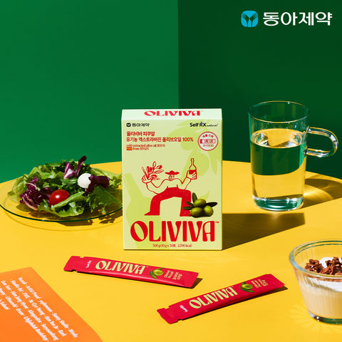 Dong-A Pharm OLIVIVA Picual Organic Olive Oil Sticks 90-Pack (3x30) Spanish Picual Ready-to-Drink
