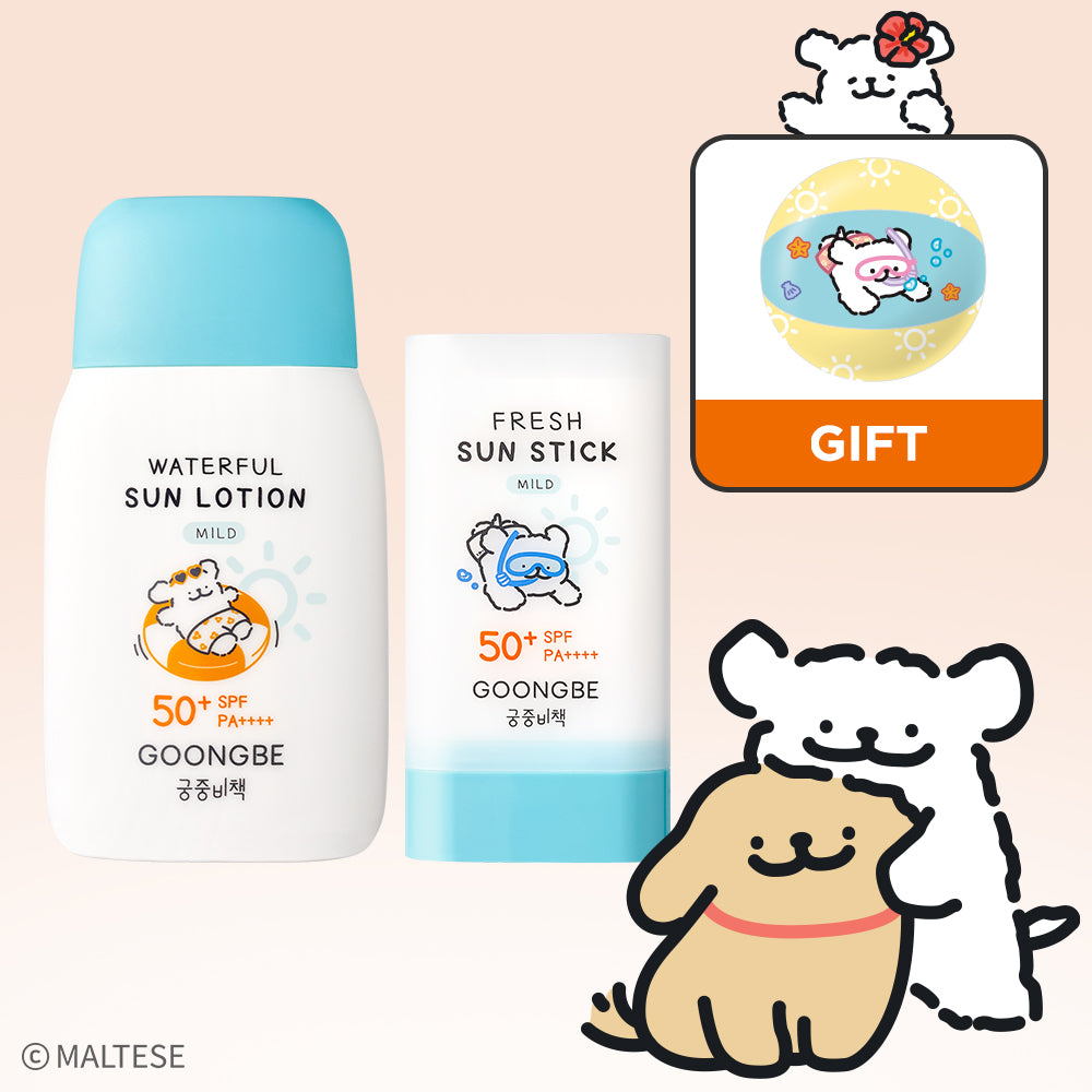 Goongbe Waterful Sun Lotion Mild 80g + Moltiz Fresh Sun Stick Mild 23g