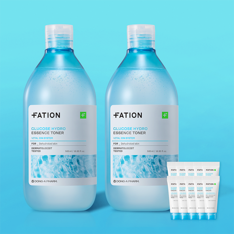 FATION Glucose Hydro Essence Toner 500ml (2 Pack)