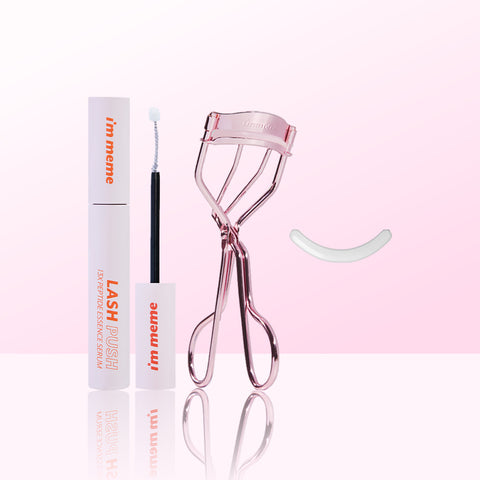 I'M MEME Lash Push 13X Peptide Essence Serum 9.5g + Pink Curler
