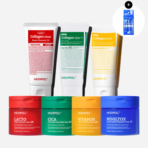 Medipeel Collagen Clear 120ml (Lounge Exclusive) - Choose 1 of 3 + 2X Pads 50 sheets (Choose 1 of 4)