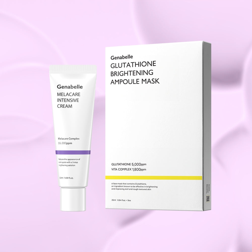 Genabelle Dark Spot & Blemish 2-Piece Set (MelaCare Spot Cream + Glutathione Mask Pack)