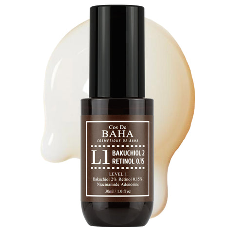 Cos De BAHA L1 Pure Retinol 0.15% + Bakuchiol 2% Vitamin A Ampoule Serum 30ml