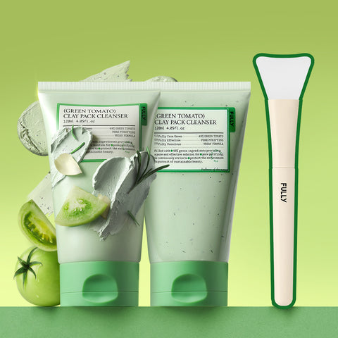Fully Green Tomato Clay Pack Cleanser 120ml (2 Pack)