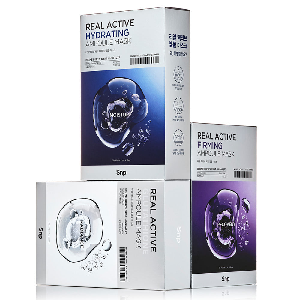 SNP Real Active Ampoule Mask Pack 30 Sheets