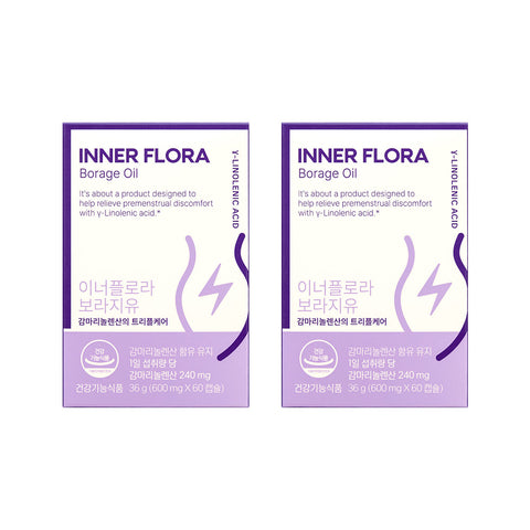 New Origin Innerflora Borage Oil (Gamma-Linolenic Acid) 2-Month Supply (1+1 Months)