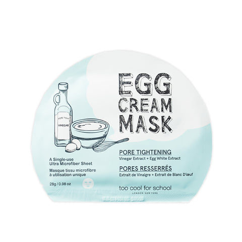 Too Cool For School Egg Cream Mask 28g 10 Sheets