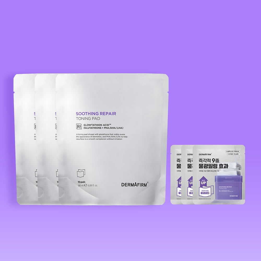 Dermafirm Soothing Repair Toning Pad R4 180ml (70 sheets) [3 Refills]