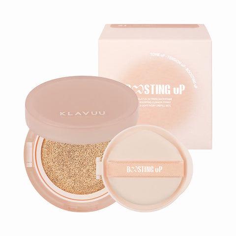 KLAVUU Boosting Fixing Cushion SPF40 PA++ Shade 21 + Refill, 24g