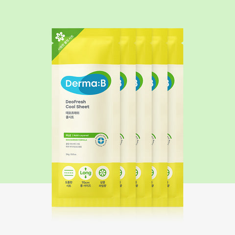 Derma:B Deo Fresh Cool Sheets 24g (5 sheets)
