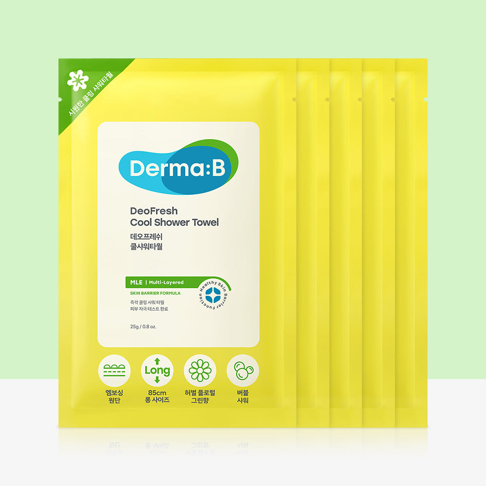 Derma:B Deo Fresh Cool Shower Towels 25g (5 sheets)