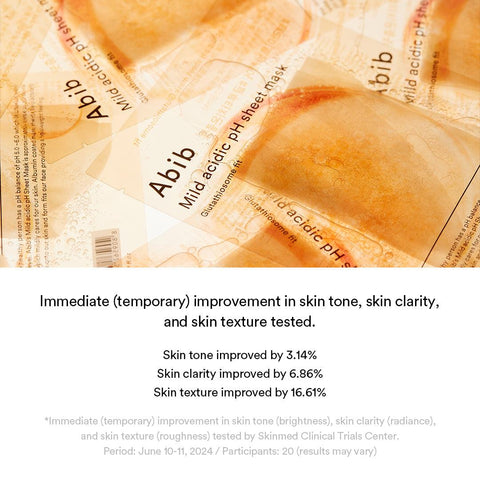 Soonsu Beauty Mild Acidic pH Sheet Mask Glutathiosome Fit texture close-up