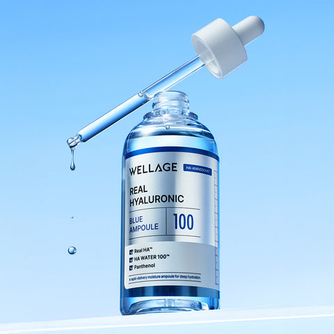Wellage Real Hyaluronic Blue 100 Ampoule 100ml + Hyper PDRN Repair Ampoule 30ml