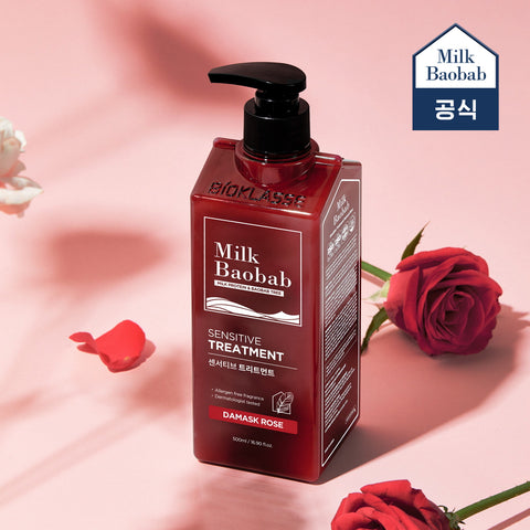 Milk Baobab Sensitive Shampoo - Damask Rose, 500ml