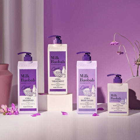 Milk Baobab Cera Body Wash 1200ml + Body Lotion 600ml White Musk