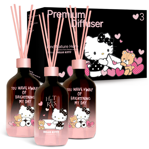 Hetras x Hello Kitty Premium Diffuser 500ml 3 Pack (Hello Berry + Hotel Wood + Flower Park)