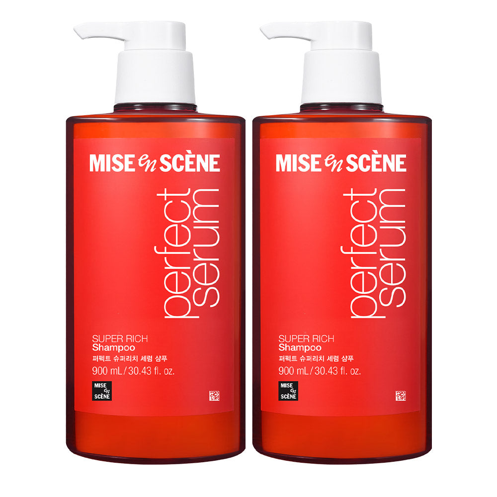 Mise en Scene Perfect Super Rich Serum Damage Care Shampoo 900ml (2 Pack)